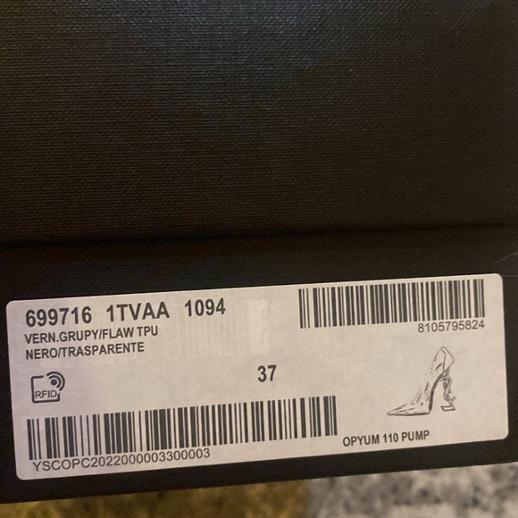 Saint Laurent Patent Calfskin PVC Opyum Black - Picture 9 of 16